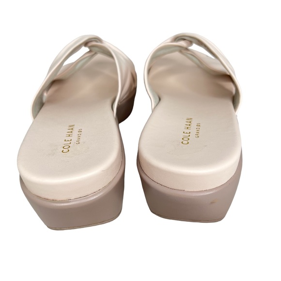 Cole Haan Grand.0S Blush Leather Platform Slip-on Sandals Mules 10.5B VG… - Picture 3 of 12